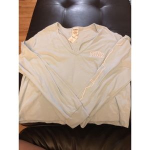 Victoria’s Secret PINK Long Sleeve Blue Shirt